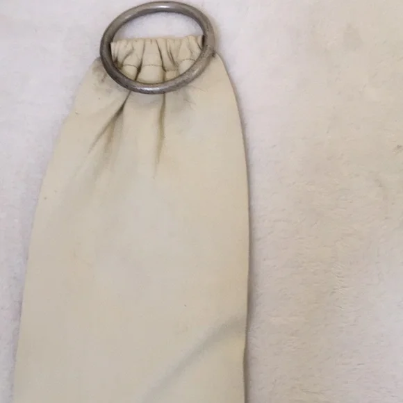 Comme des Garcons Cream Belt with Silver Ring